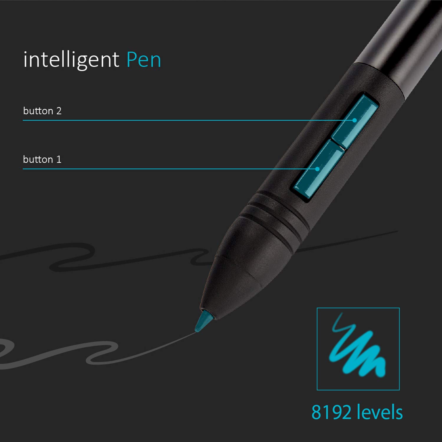 Amazon.com: HUION WH1409 Wireless Graphic Drawing Tablet 8192 Pen